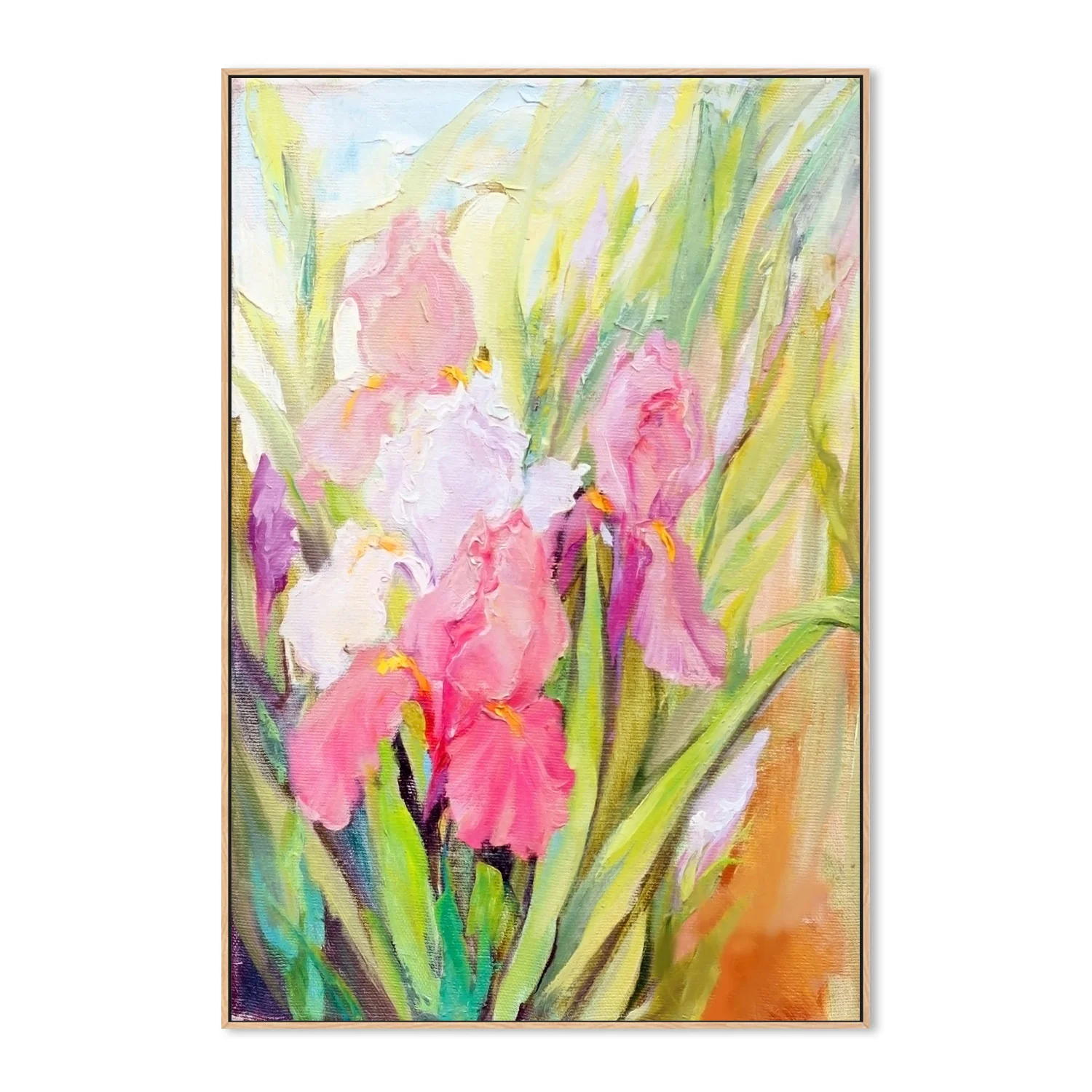 Flowers In The Tall Grass , Hand-Painted Canvas - Image 4
