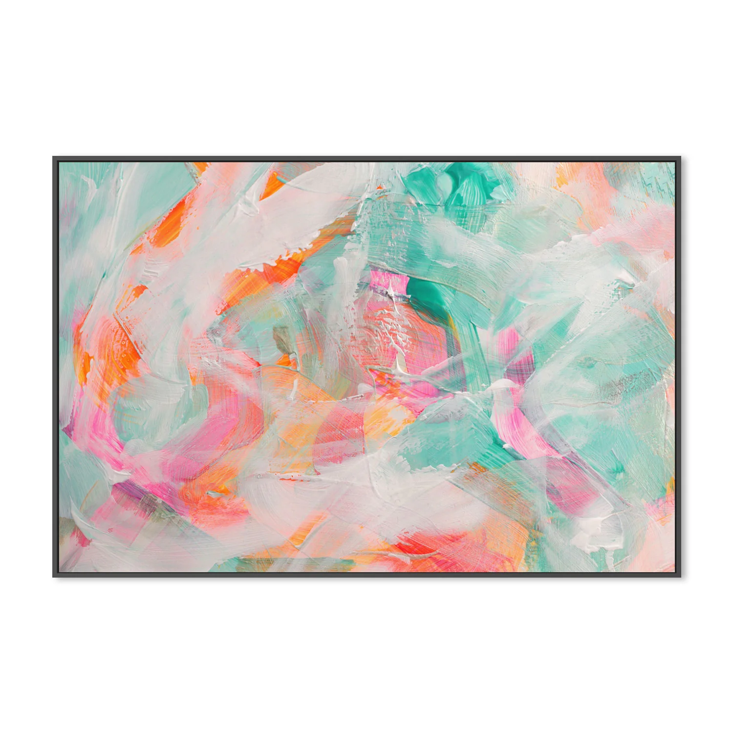 Fluro Abstract , Hand-painted Canvas - Image 3