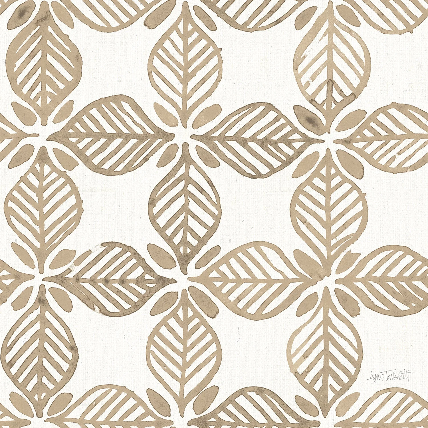 Fresh Farmhouse Pattern Biege, Wallpaper