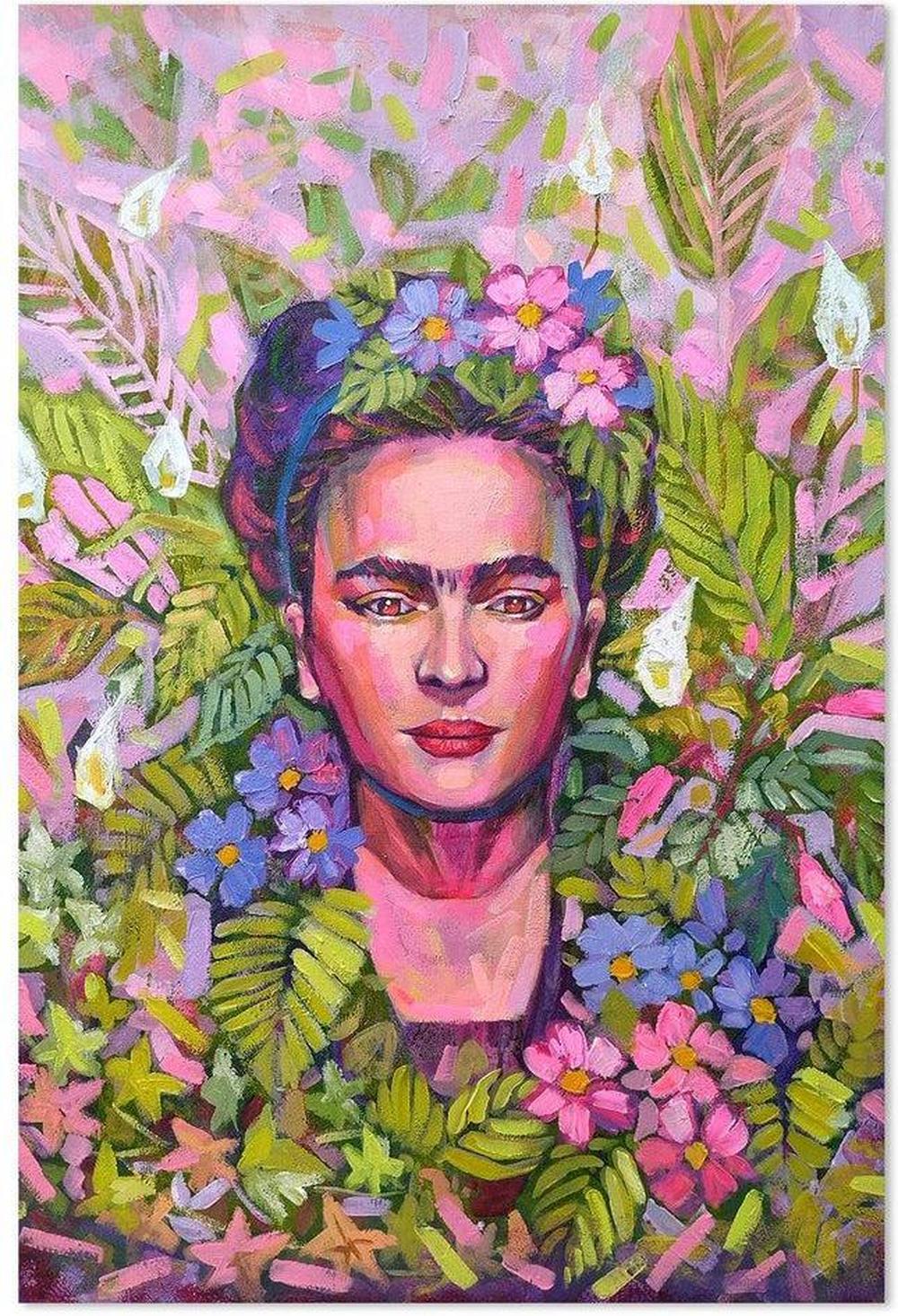 Frida Kahlo Floral Portrait, Style C