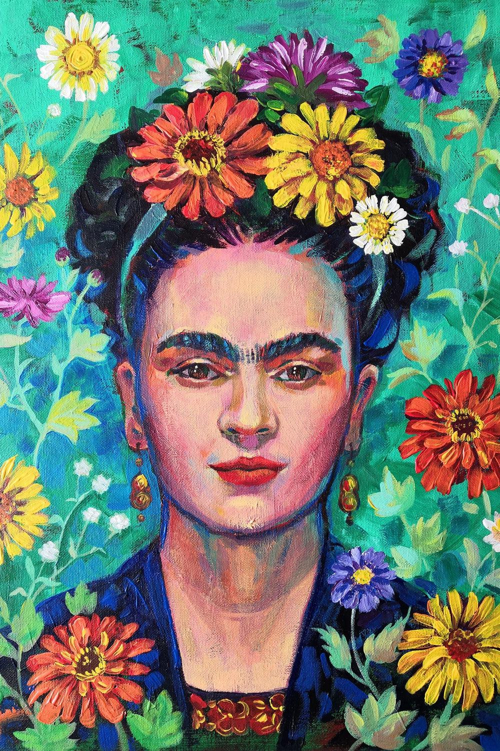 Frida Kahlo Floral Portrait, Style A - Image 4