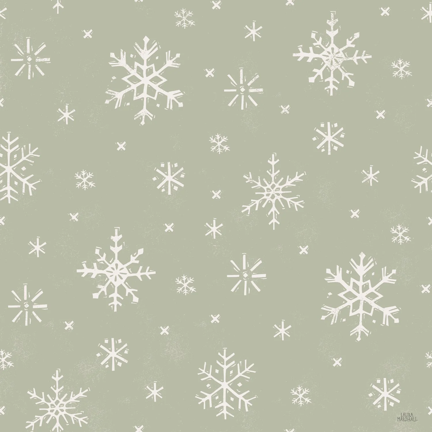 Frosty Forest Pattern I, Style B, Wallpaper