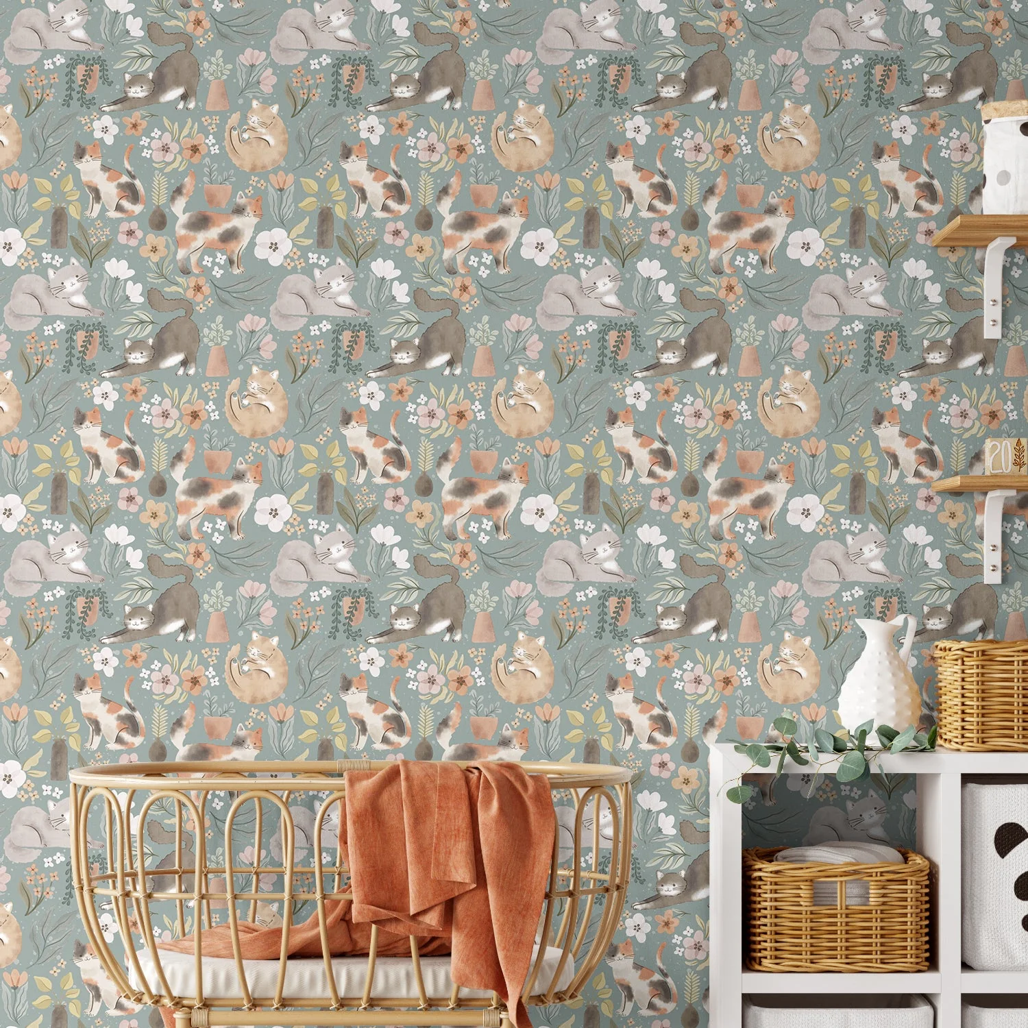 Garden Friends Pattern I, Style B, Wallpaper - Image 2