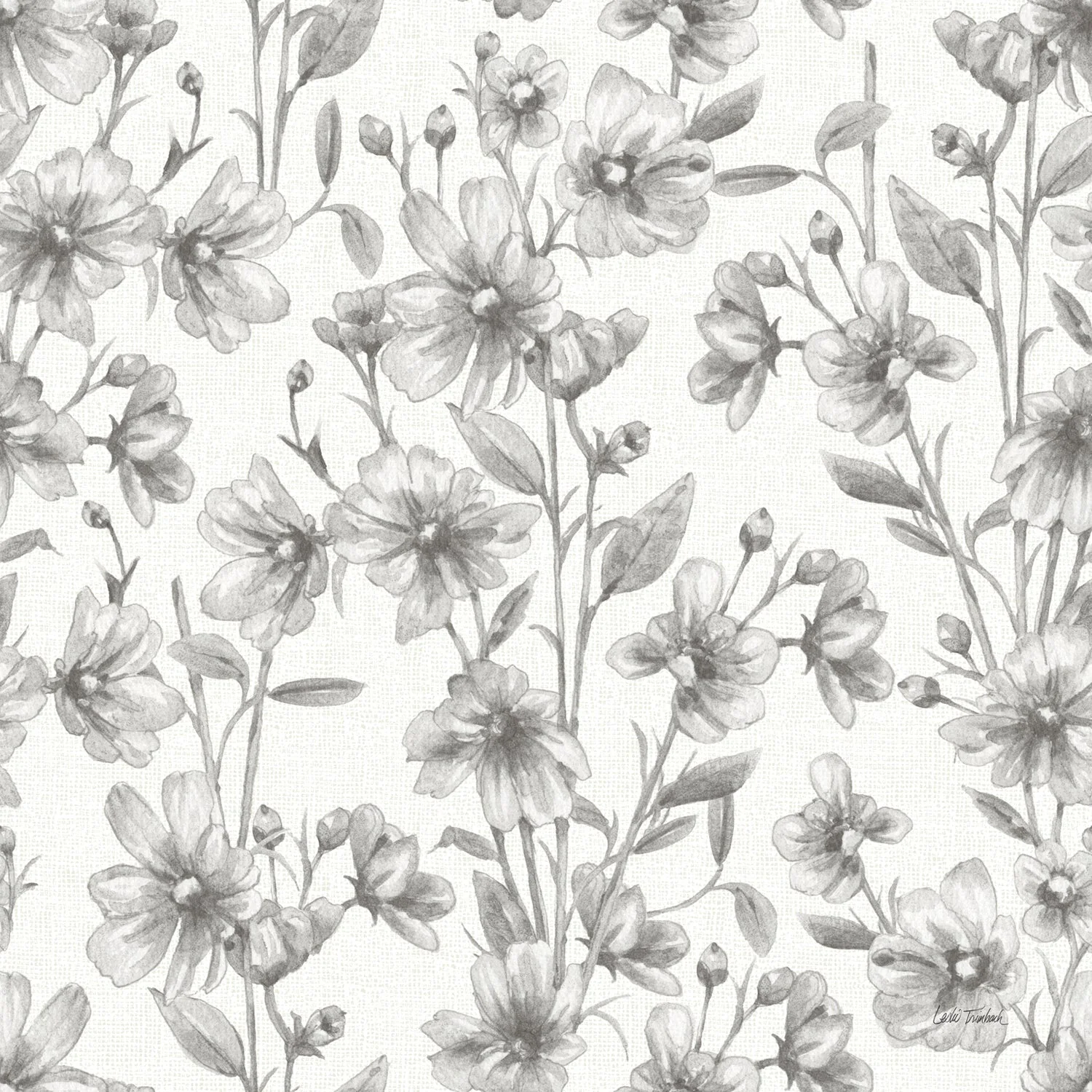 Garden Patch Pattern III, Style B, Wallpaper