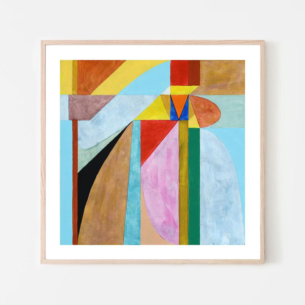 Geometric Concentration, Hand-Painted Canvas - Image 6