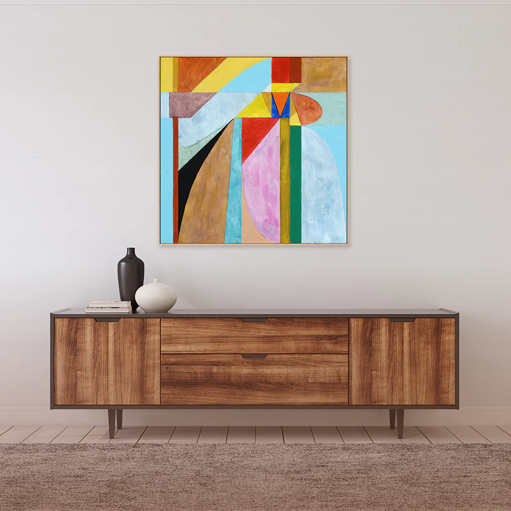 Geometric Concentration, Hand-Painted Canvas - Image 7