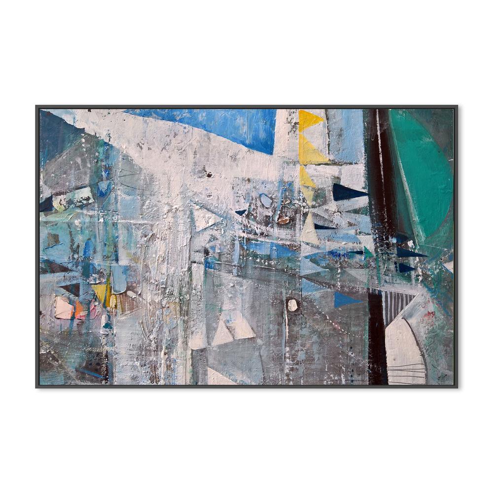 Geometric Eccentricity, Style A, Hand-Painted Canvas - Image 3