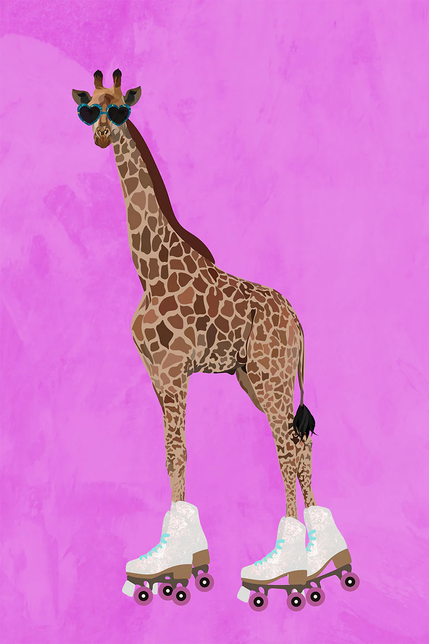 Giraffe Rollerskating