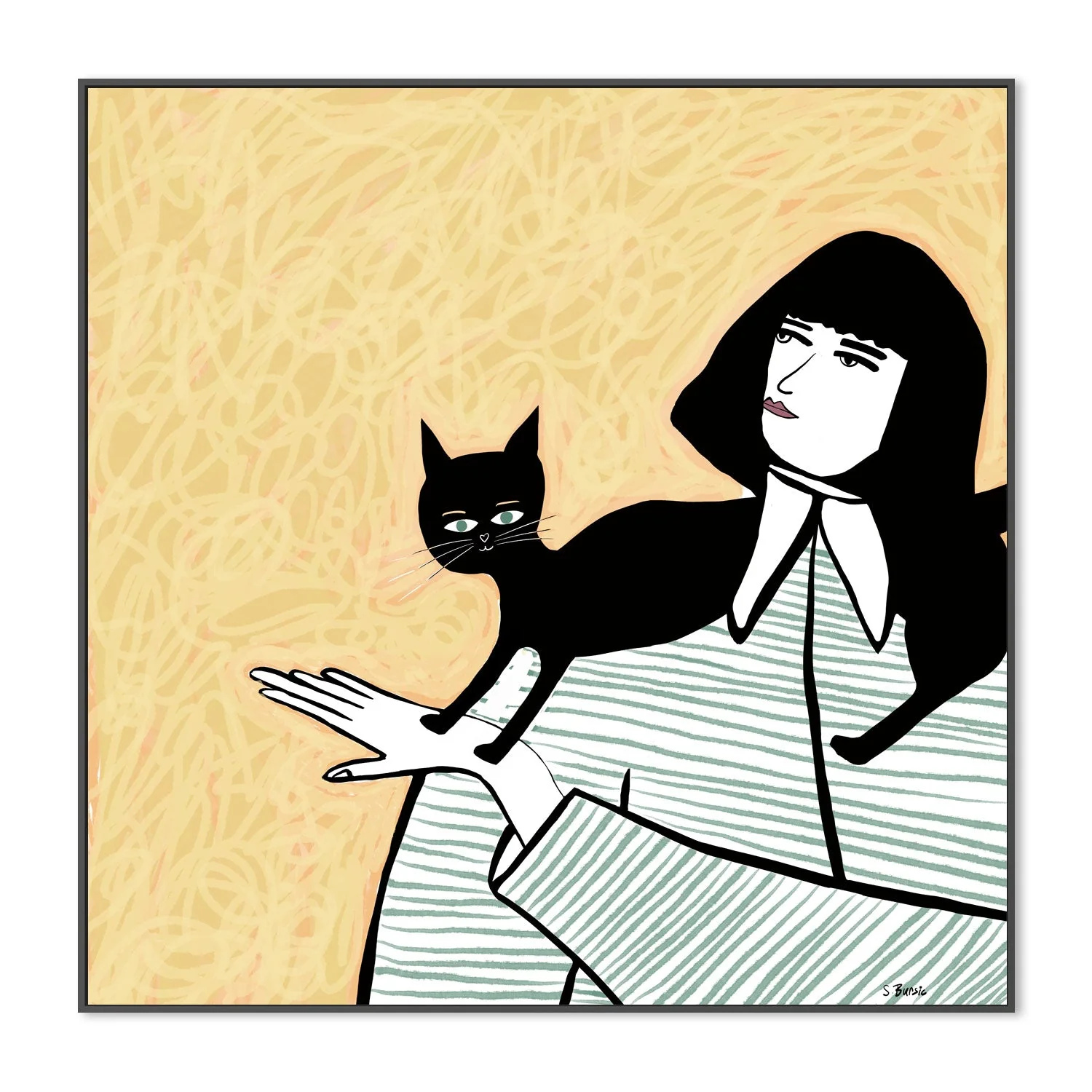 Girl And Cat - Image 3