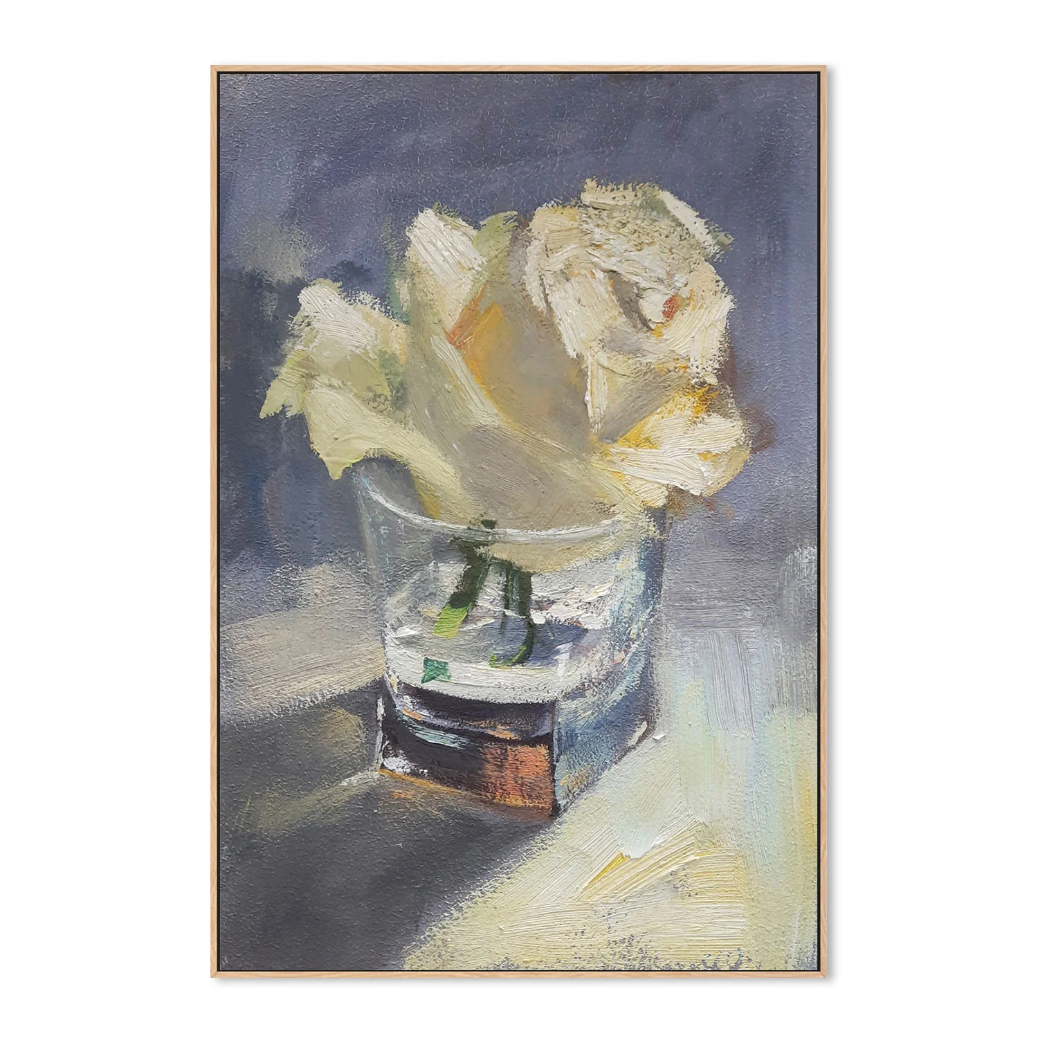 Glass Rose , Hand-Painted Canvas - Image 4