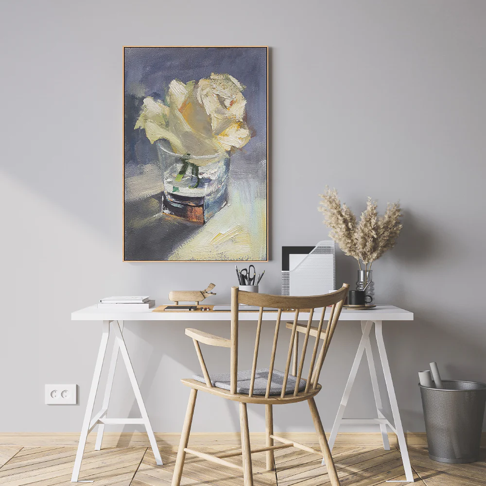 Glass Rose , Hand-Painted Canvas - Image 7