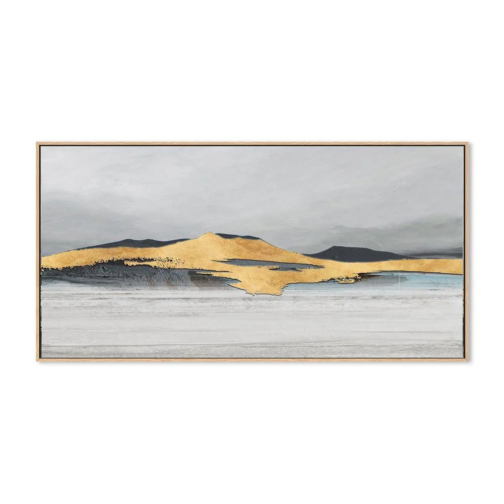 Gold Horizon , Hand-painted Canvas - Image 4