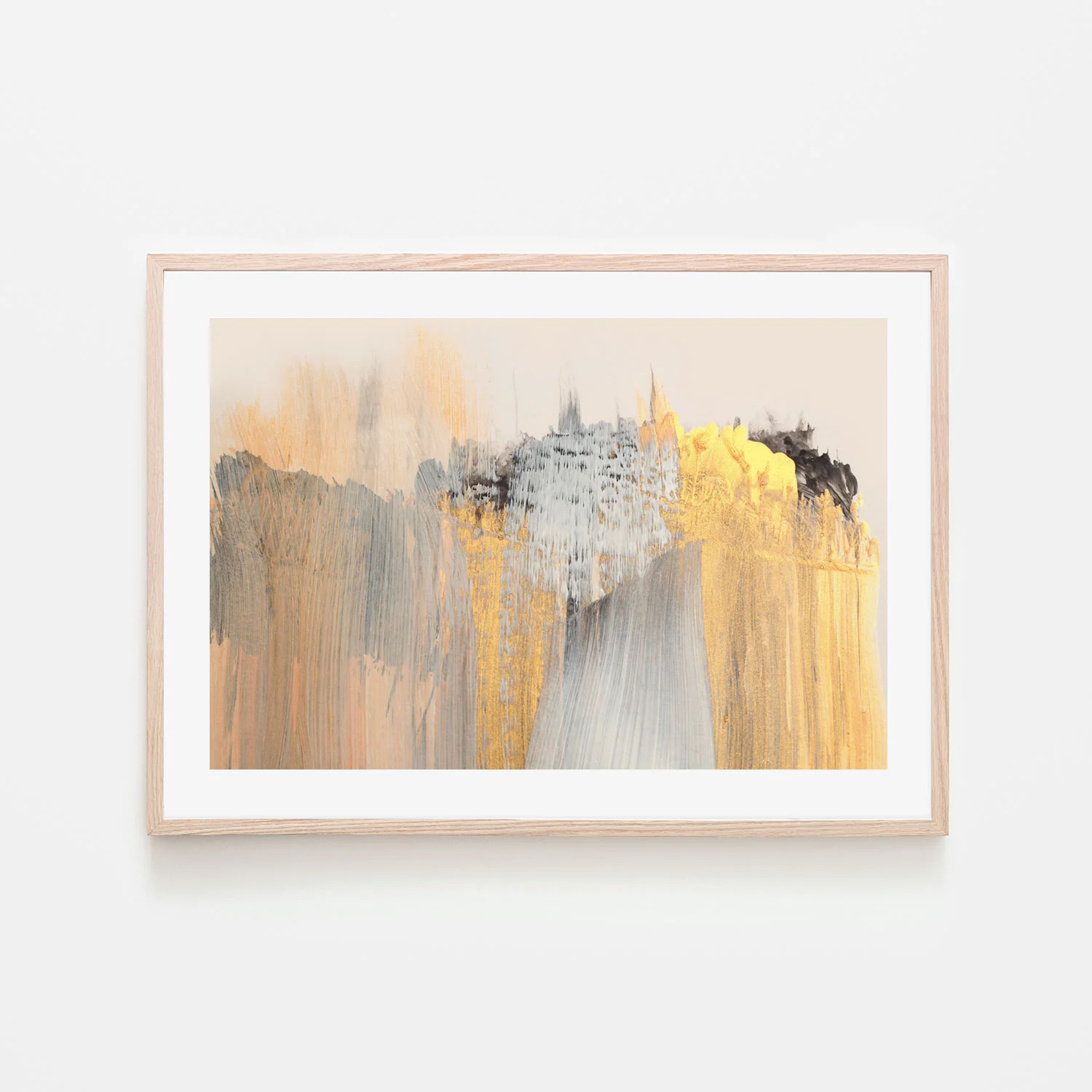 Gold Stream , Hand-Painted Canvas - Image 6