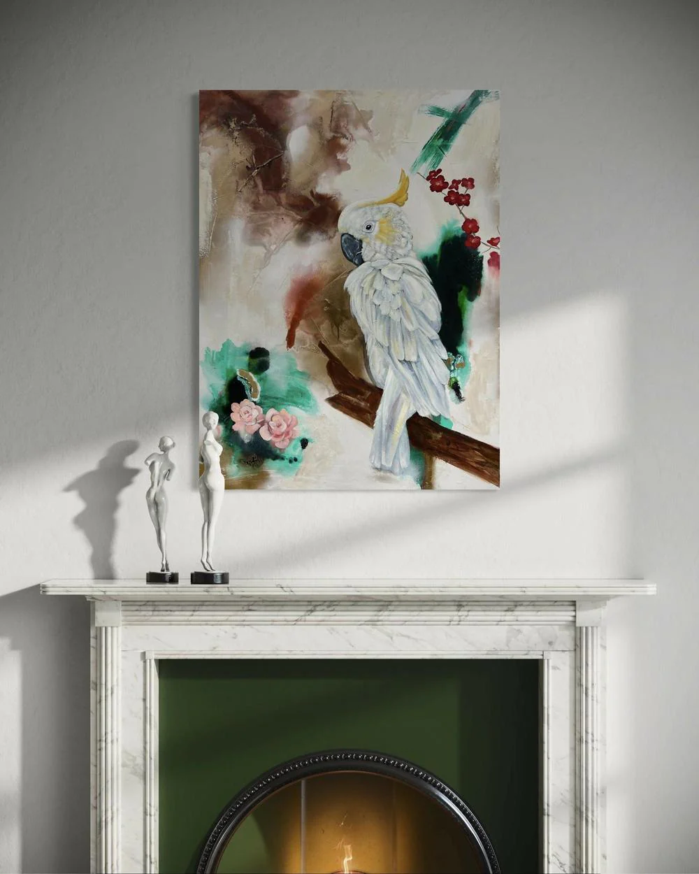 Golden Crested Canvas, Original Hand-Painted Canvas By Emily Birdsey - Image 4
