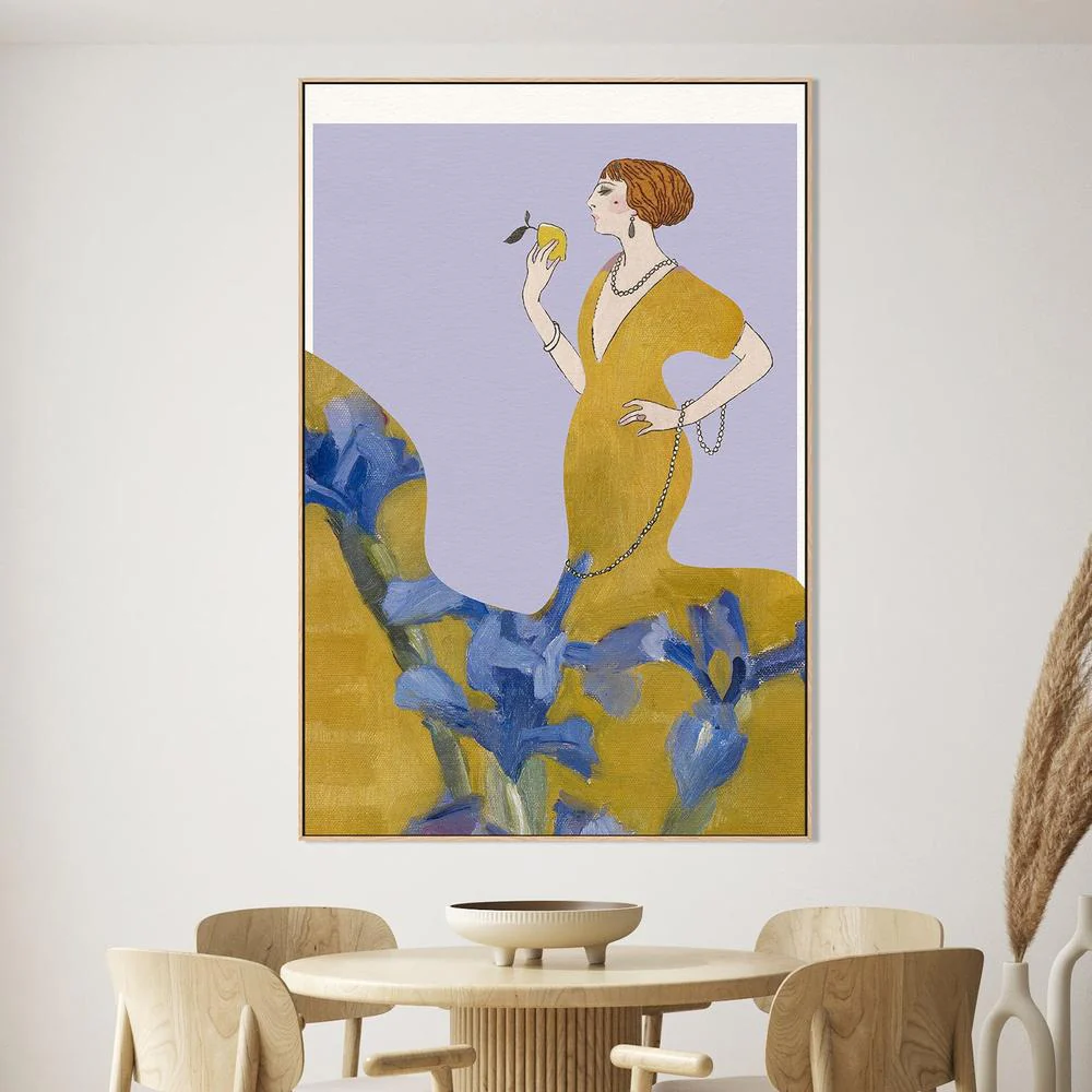 Golden Flapper Amidst Irises - Image 2
