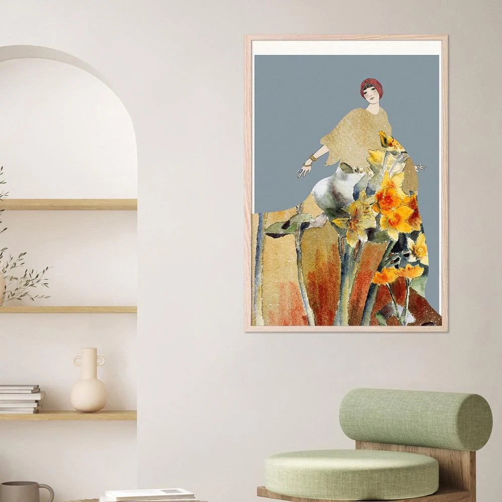 Golden Floral Woman - Image 2