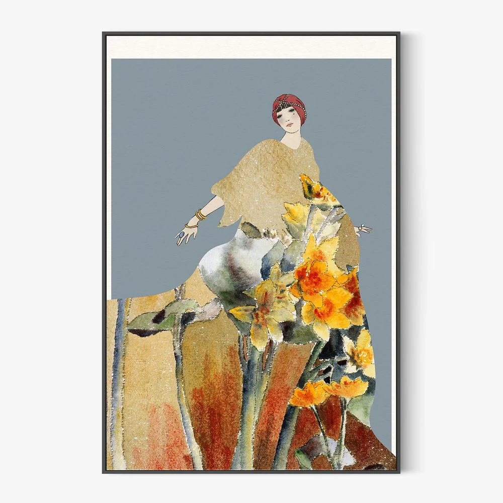 Golden Floral Woman - Image 3
