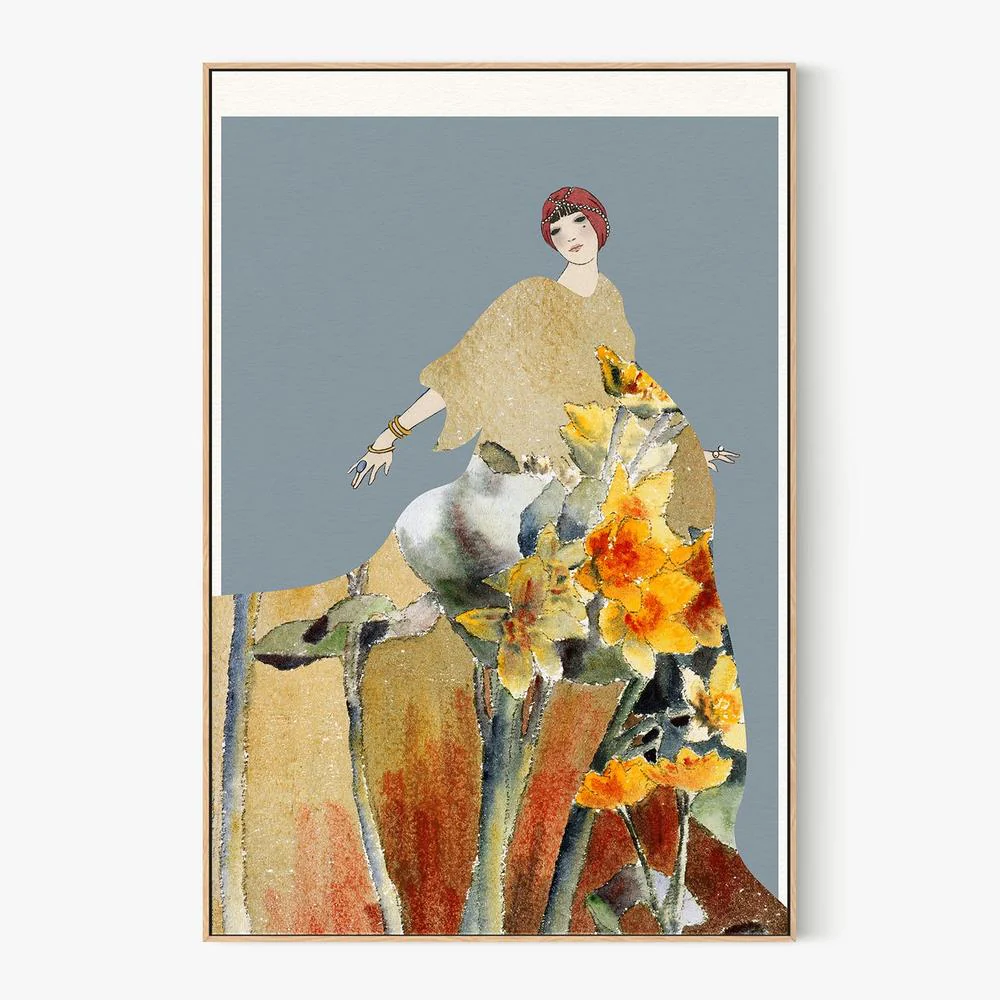 Golden Floral Woman - Image 4