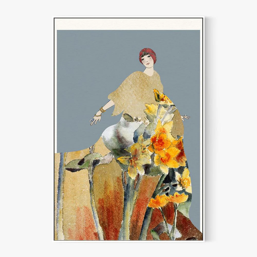 Golden Floral Woman - Image 5