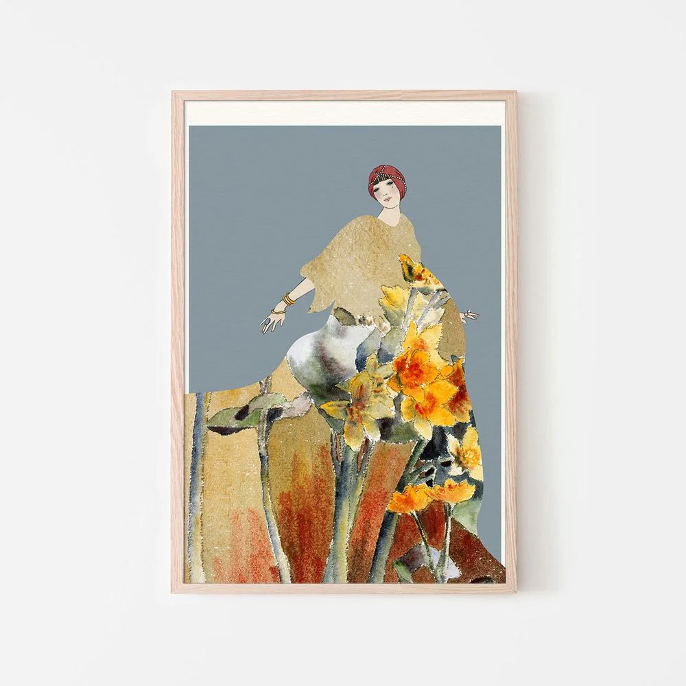 Golden Floral Woman - Image 6
