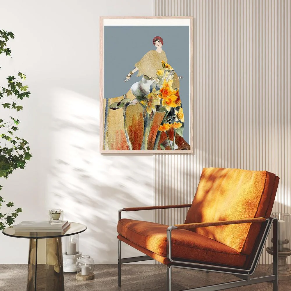 Golden Floral Woman - Image 8