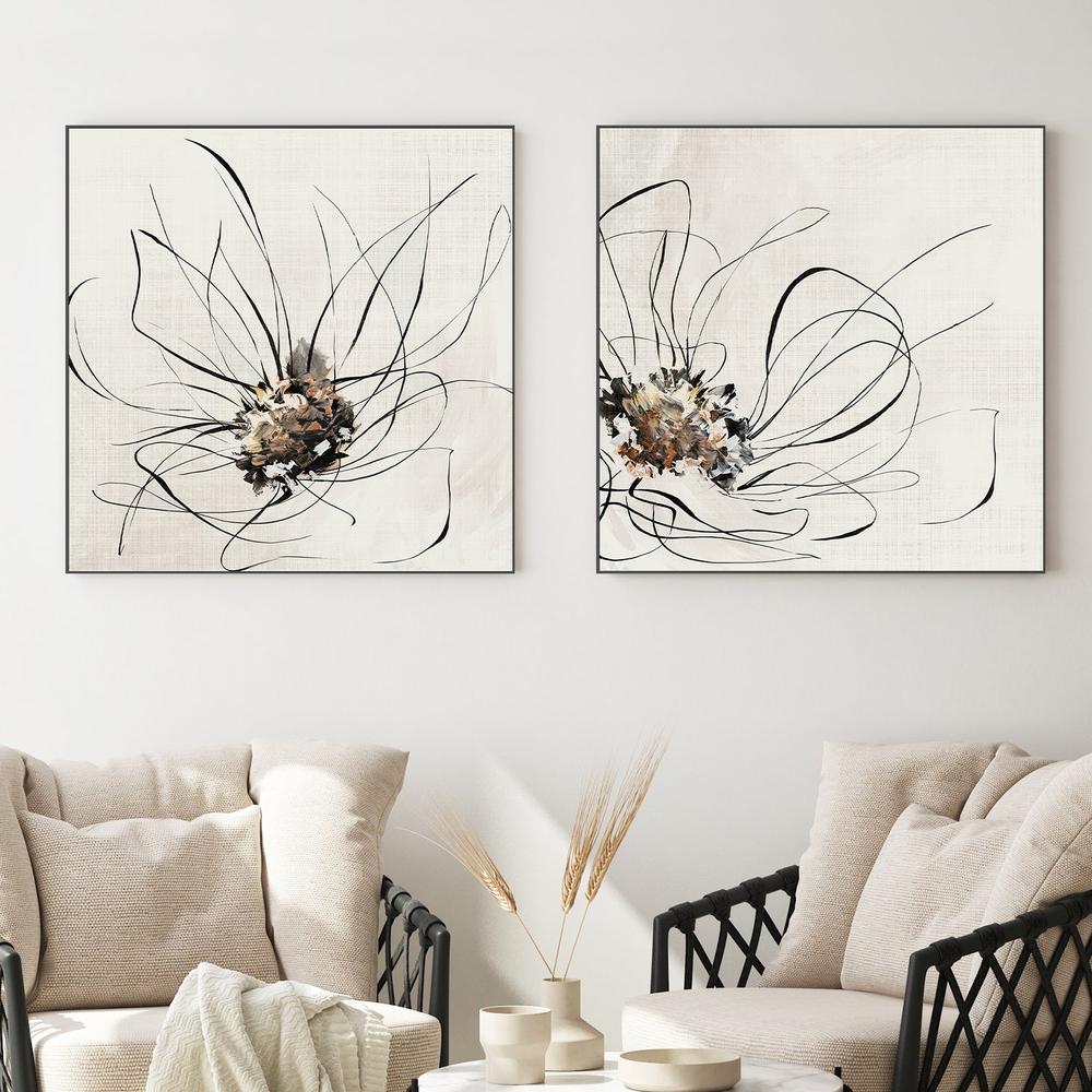 Golden Flower Lines, Style A & B, Set Of 2 - Image 2