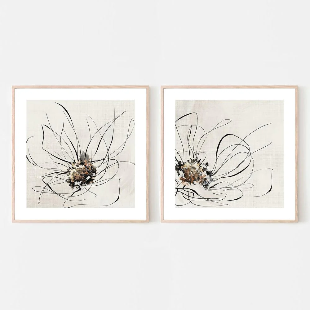 Golden Flower Lines, Style A & B, Set Of 2 - Image 6