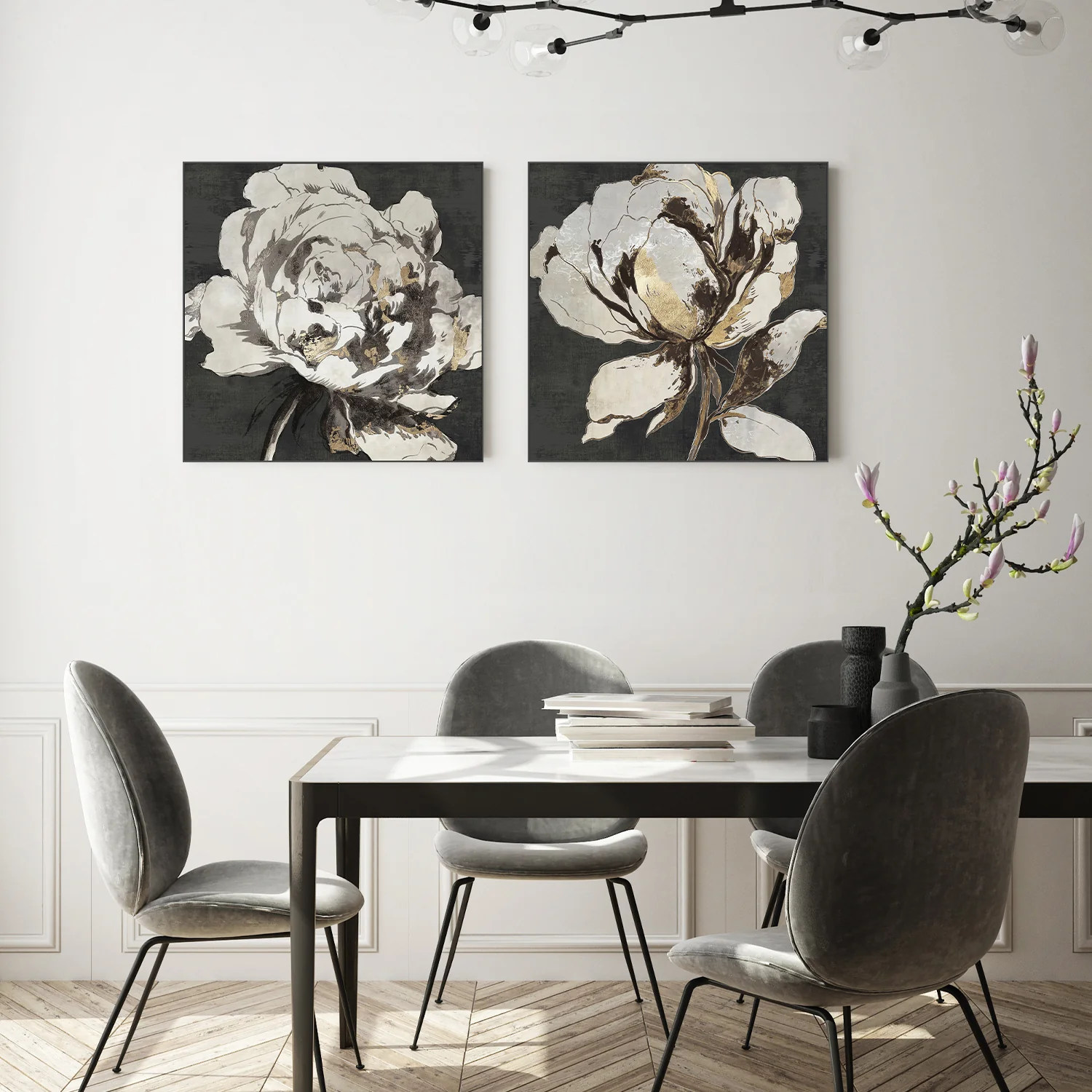 Golden Flower, Style A & B, Set Of 2 - Image 7
