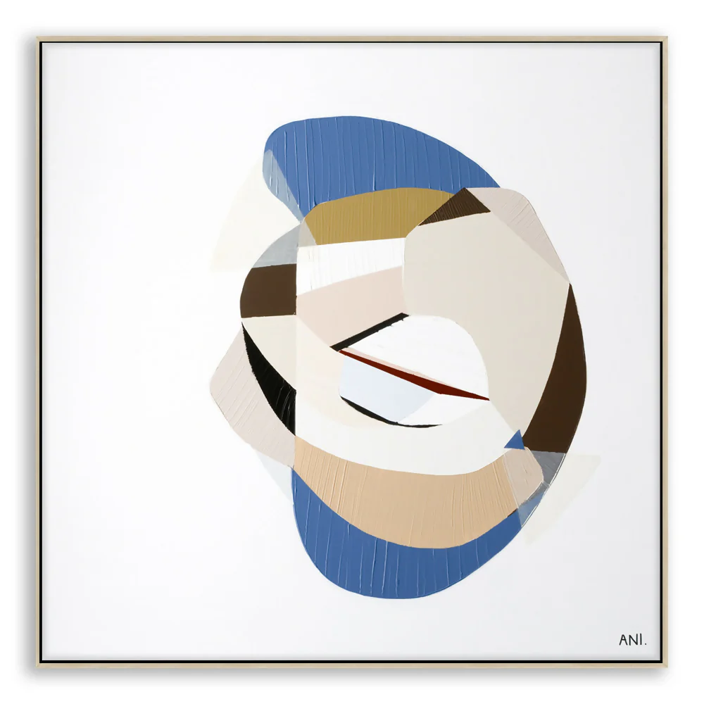 Golden Sapphire 1 Original Hand-Painted Canvas By Ani Ipradjian