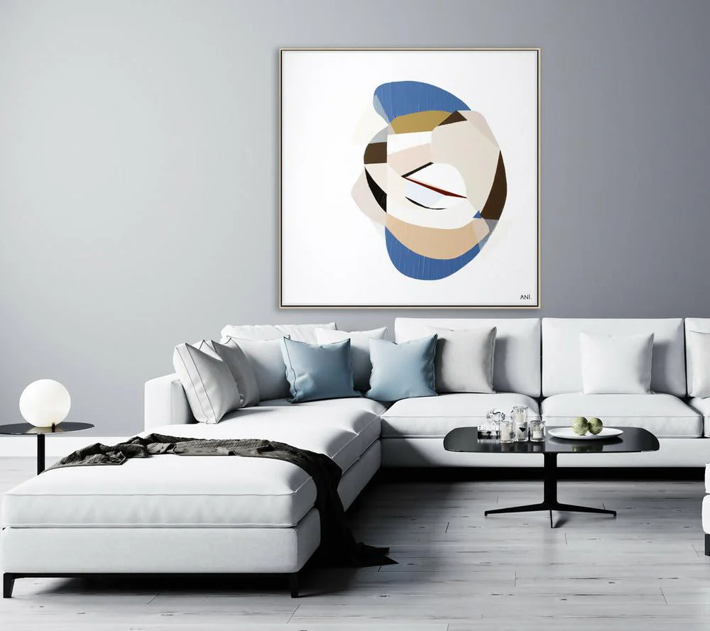 Golden Sapphire 1 Original Hand-Painted Canvas By Ani Ipradjian - Image 3