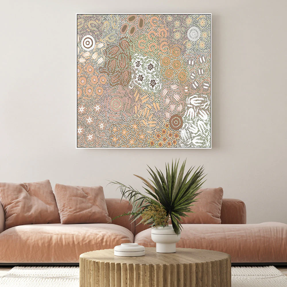 Grandmothers Country, Green and Peach Pastel Colour - Image 2