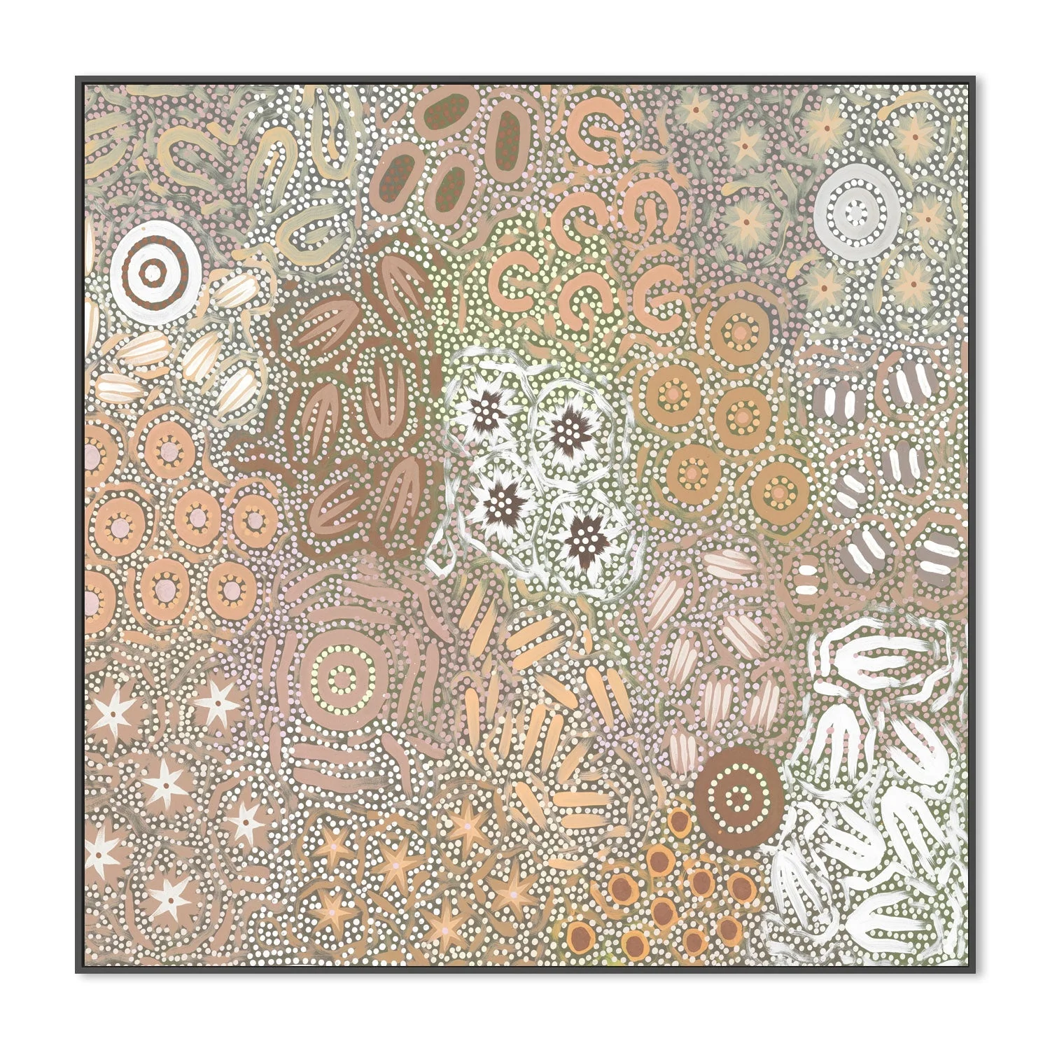 Grandmothers Country, Green and Peach Pastel Colour - Image 3