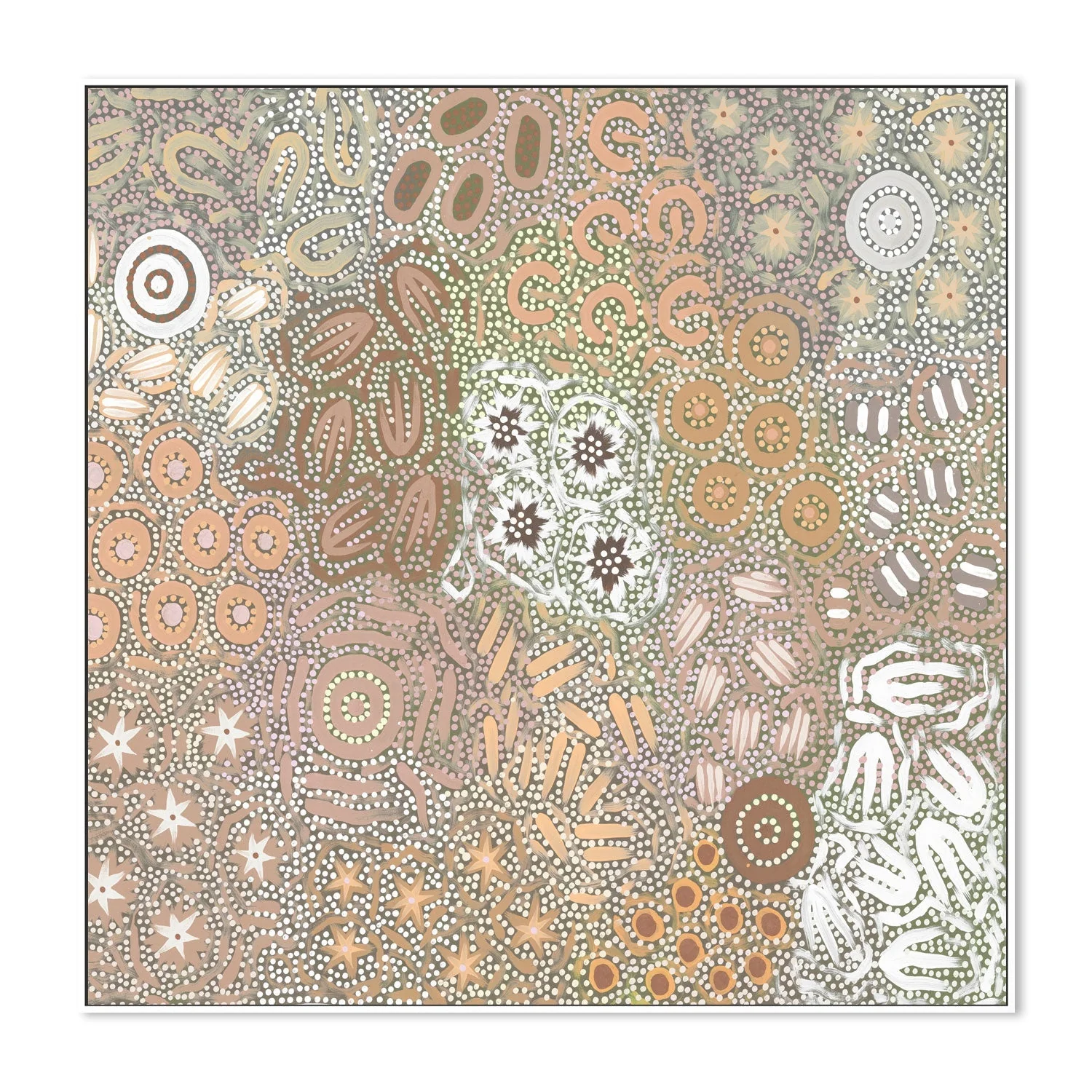 Grandmothers Country, Green and Peach Pastel Colour - Image 5