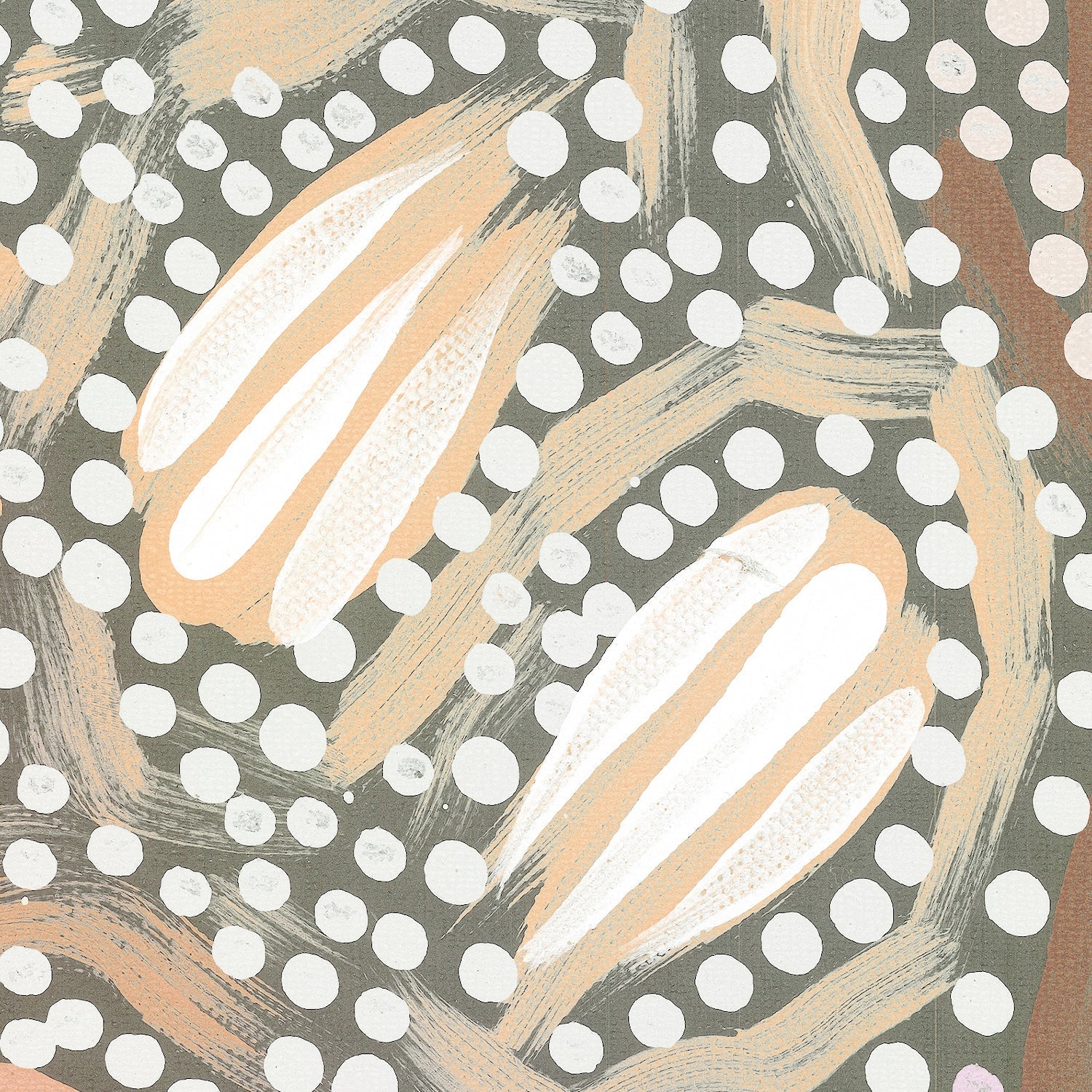 Grandmothers Country, Green and Peach Pastel Colour - Image 9