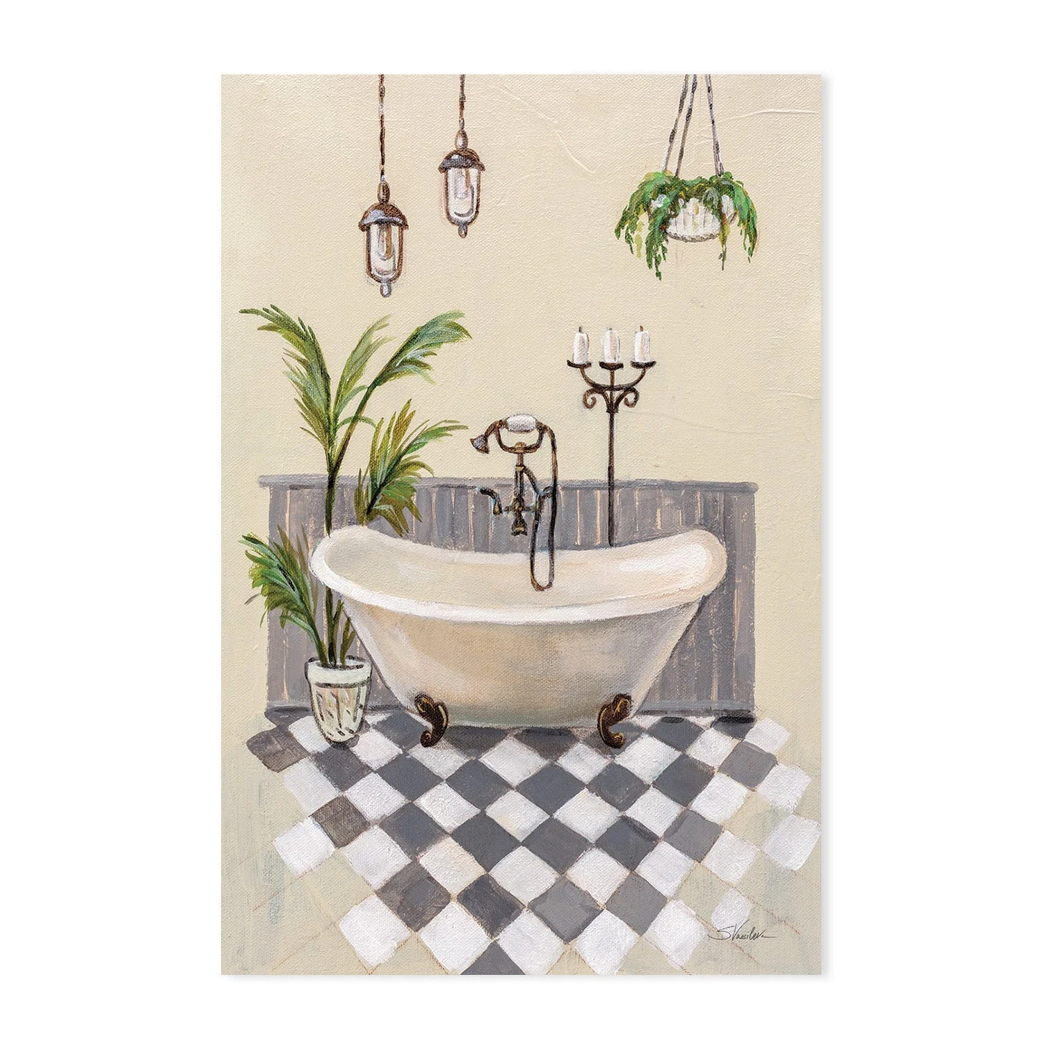 Gray Cottage Bathroom, Style A & B, Set of 2 - Image 7