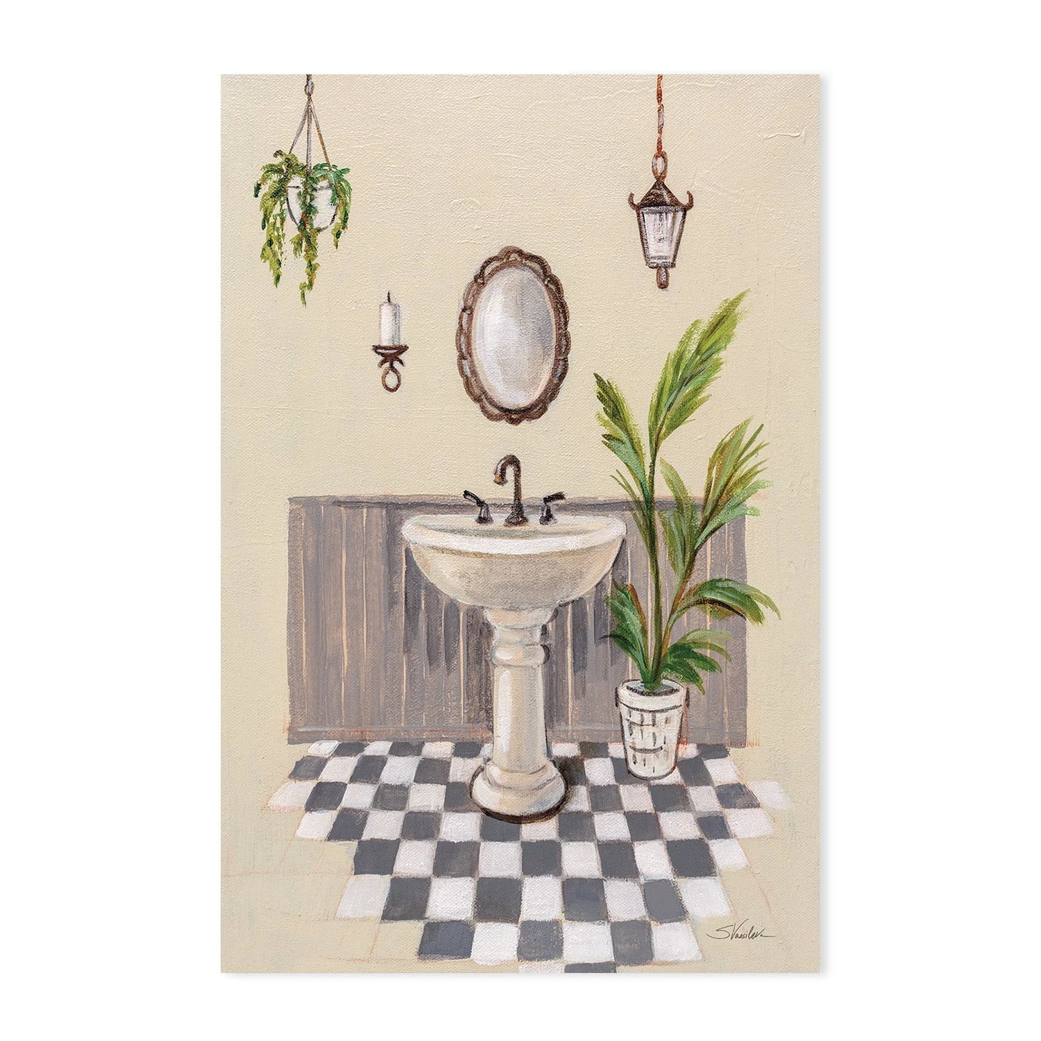 Gray Cottage Bathroom, Style A & B, Set of 2 - Image 8