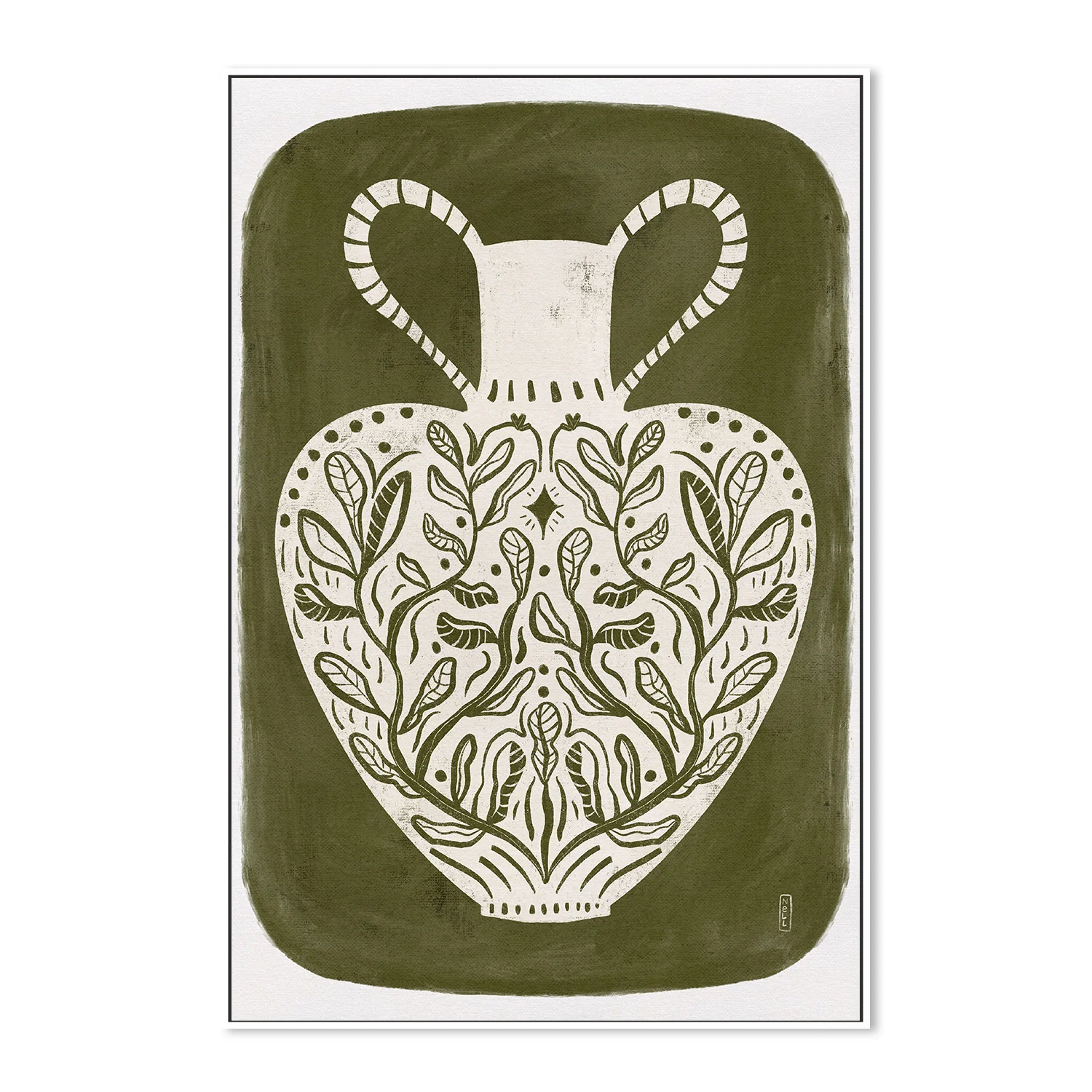 Greek Vase Olive Green Illustration - Image 5