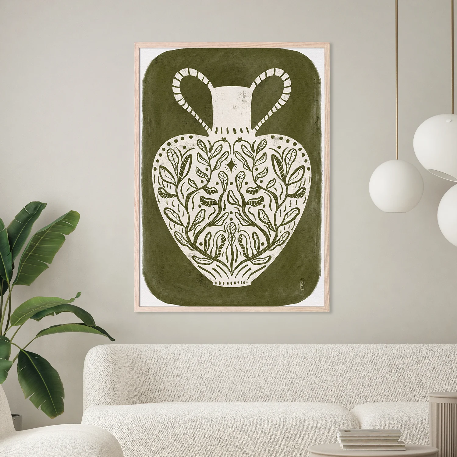 Greek Vase Olive Green Illustration - Image 7