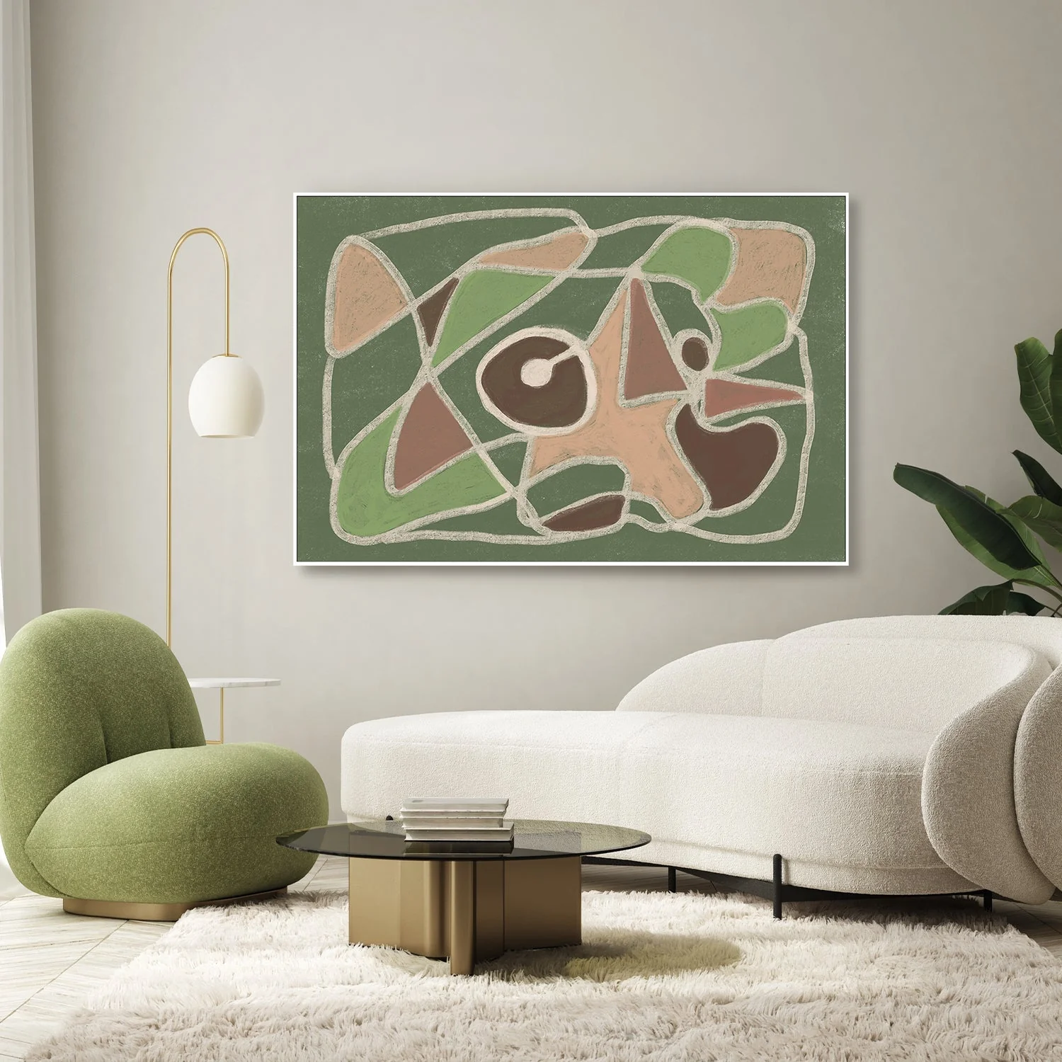Green Brown Abstract - Image 7