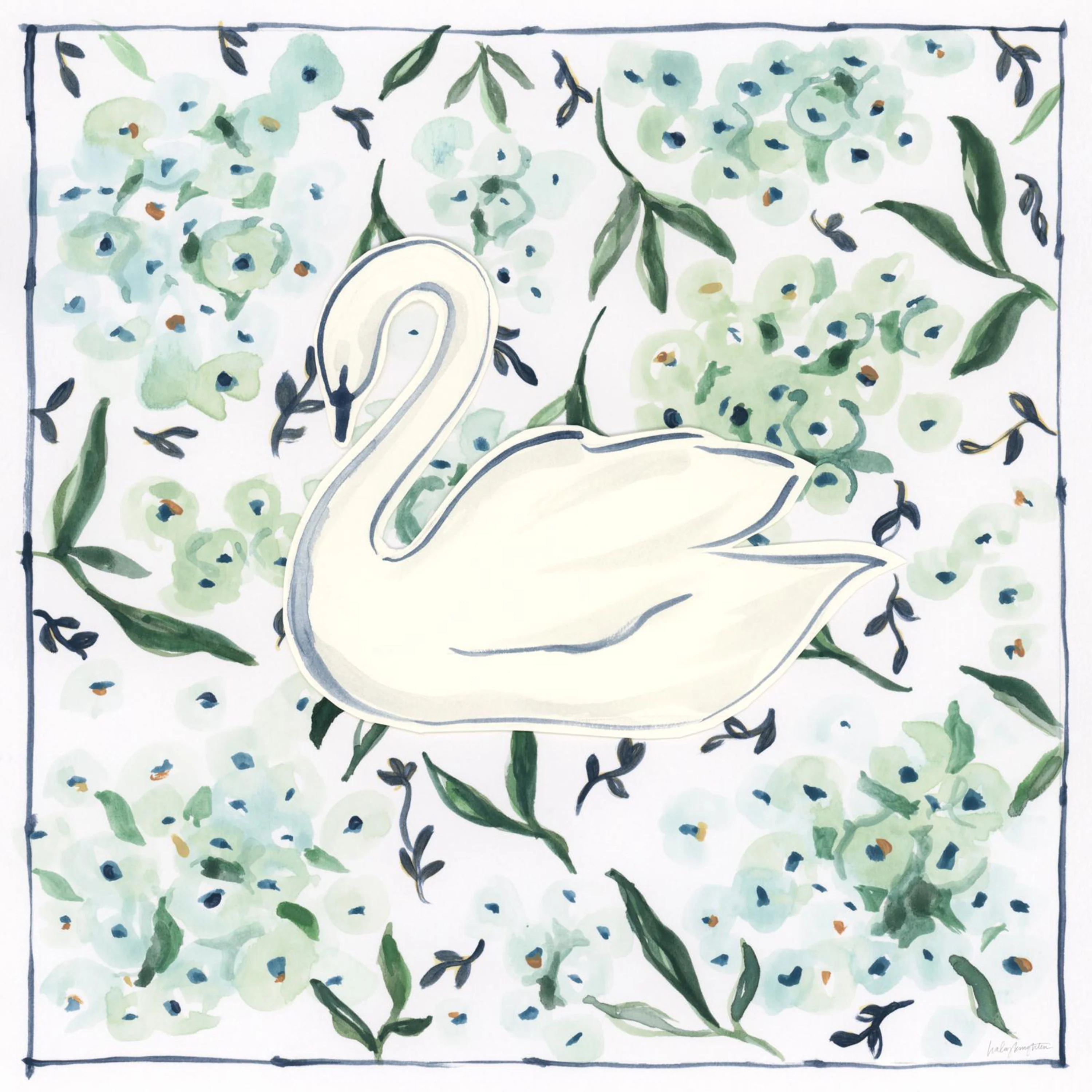 Green Hydrangea Swan