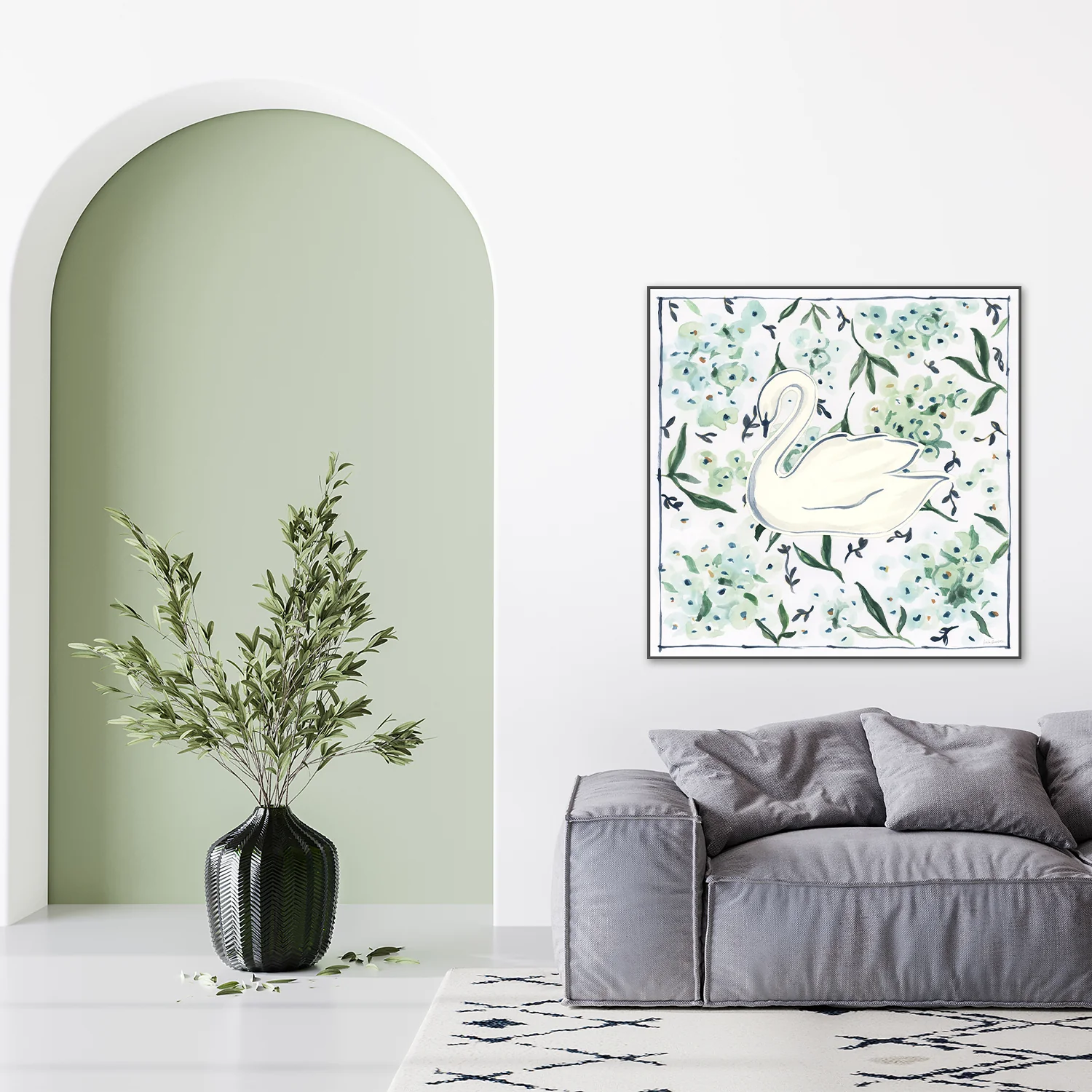 Green Hydrangea Swan - Image 9