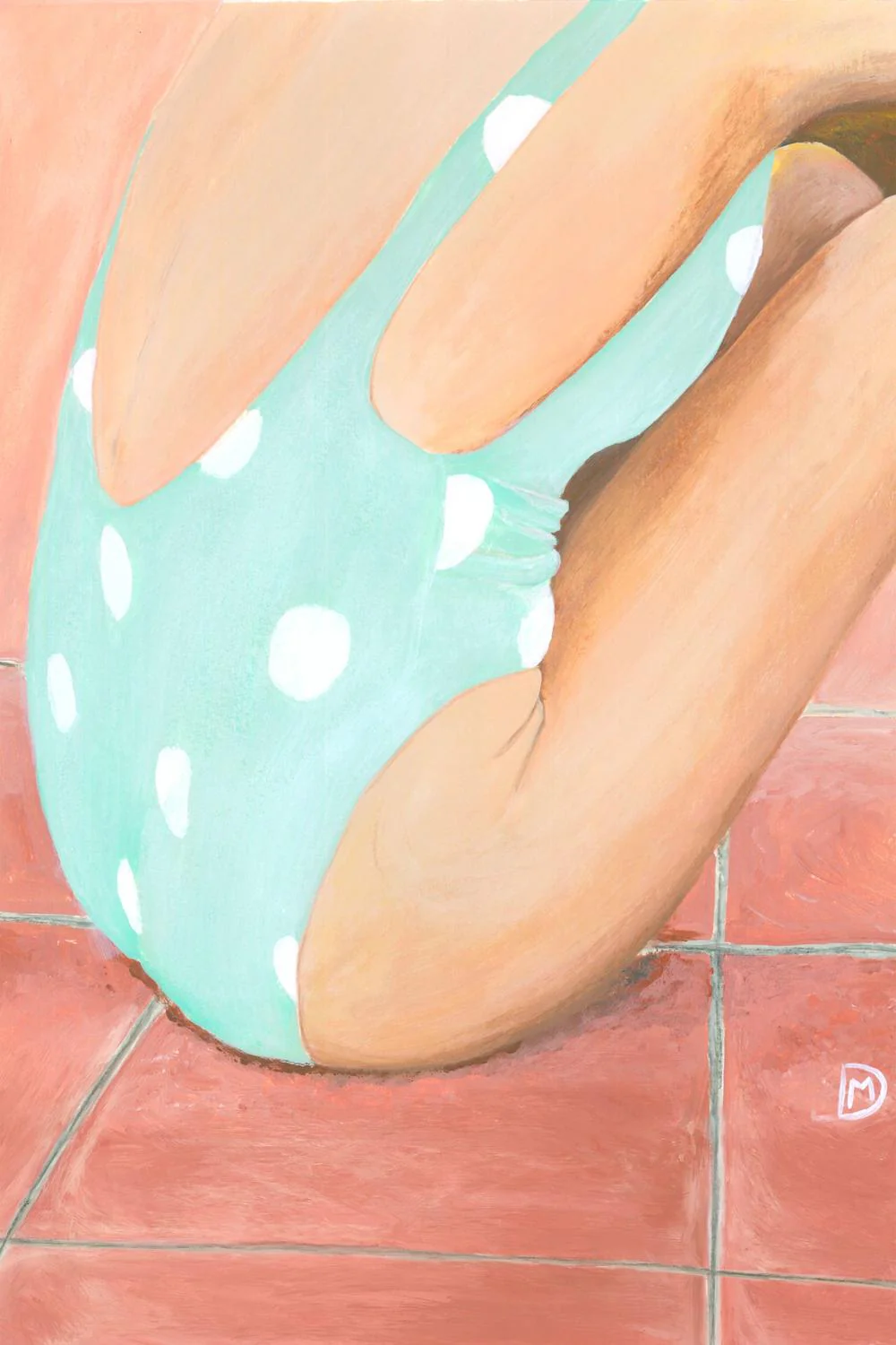 Green Polka Dot Swimsuit