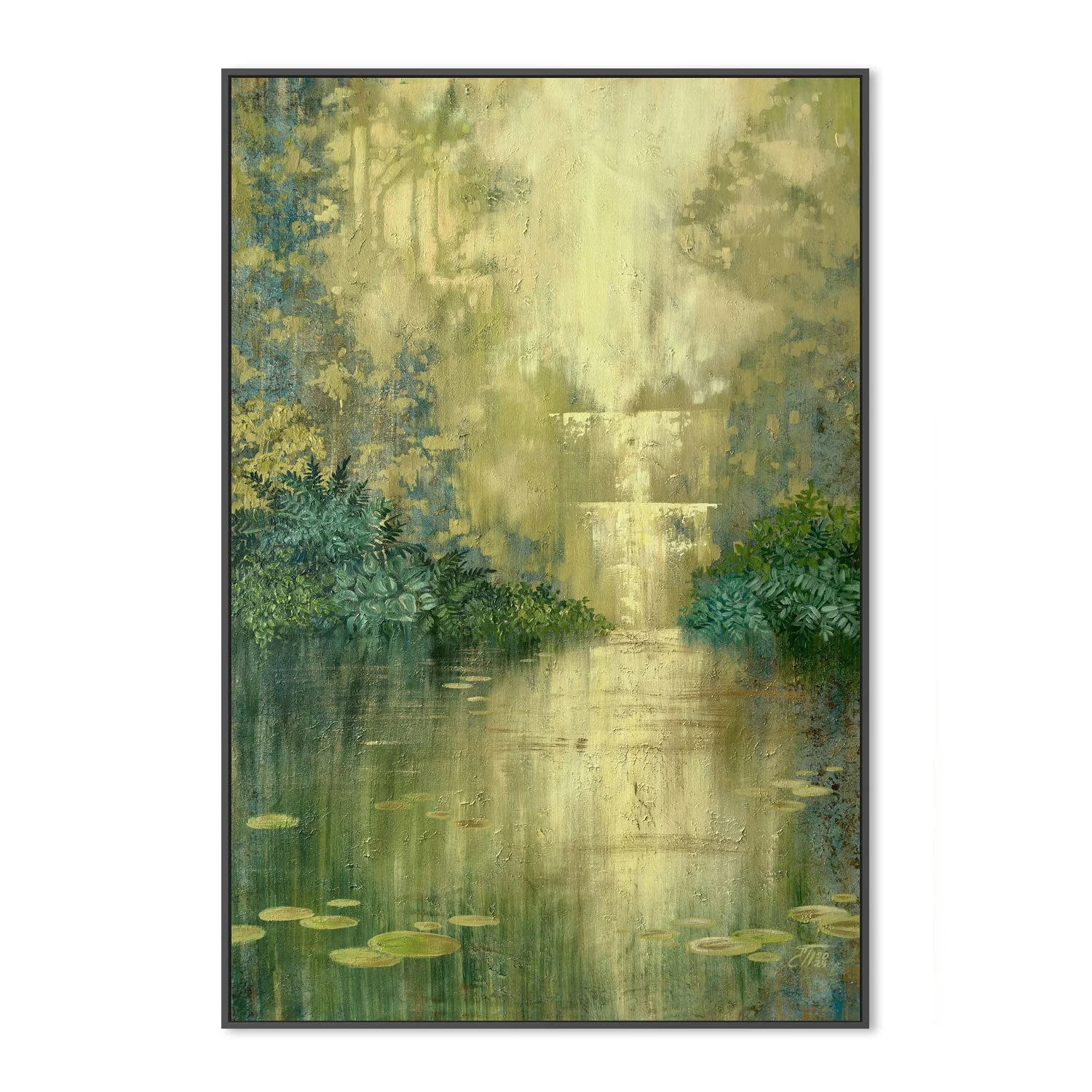 Green Pond By The Waterfall - Image 3