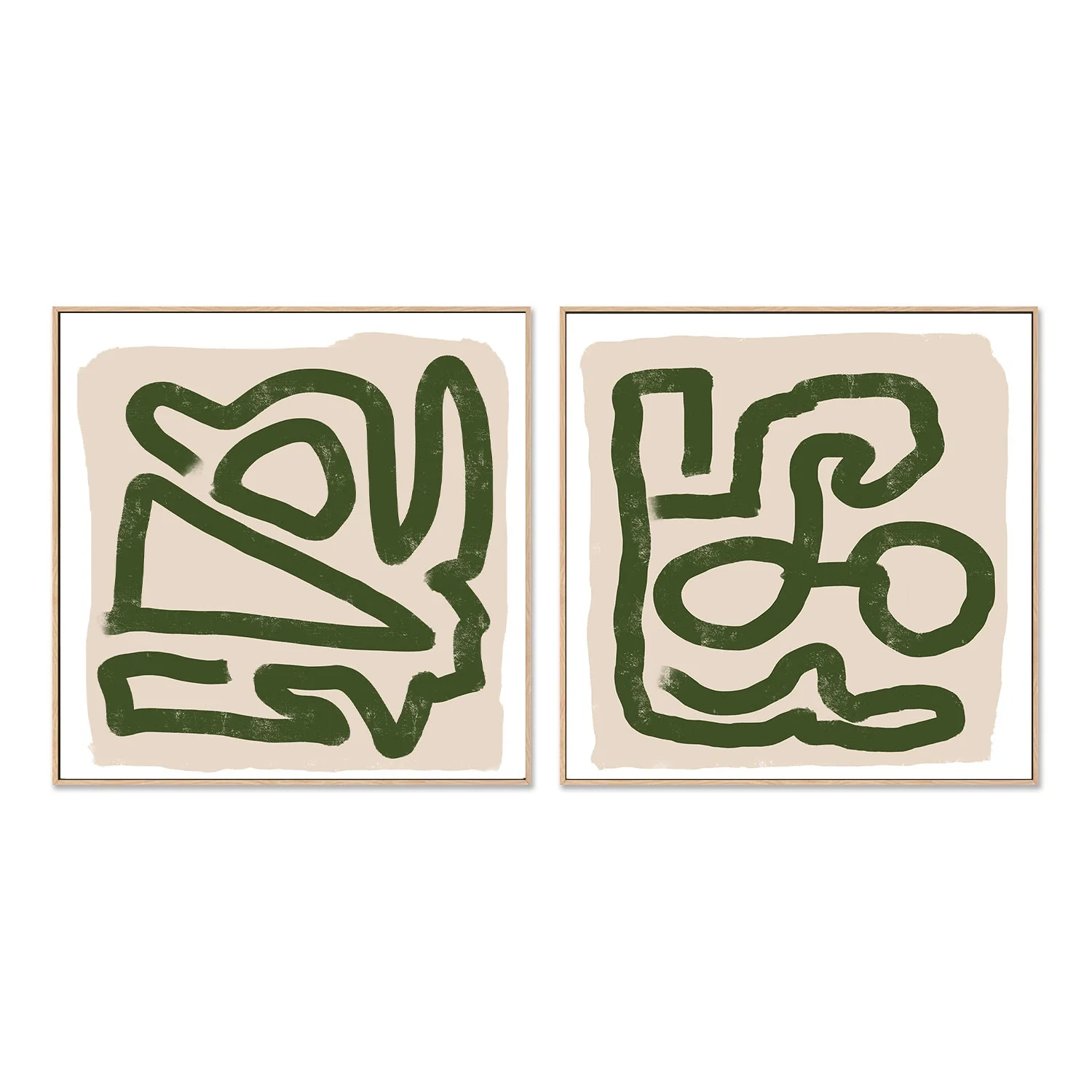 Green Scribble, Style A & E, Set Of 2 - Image 4
