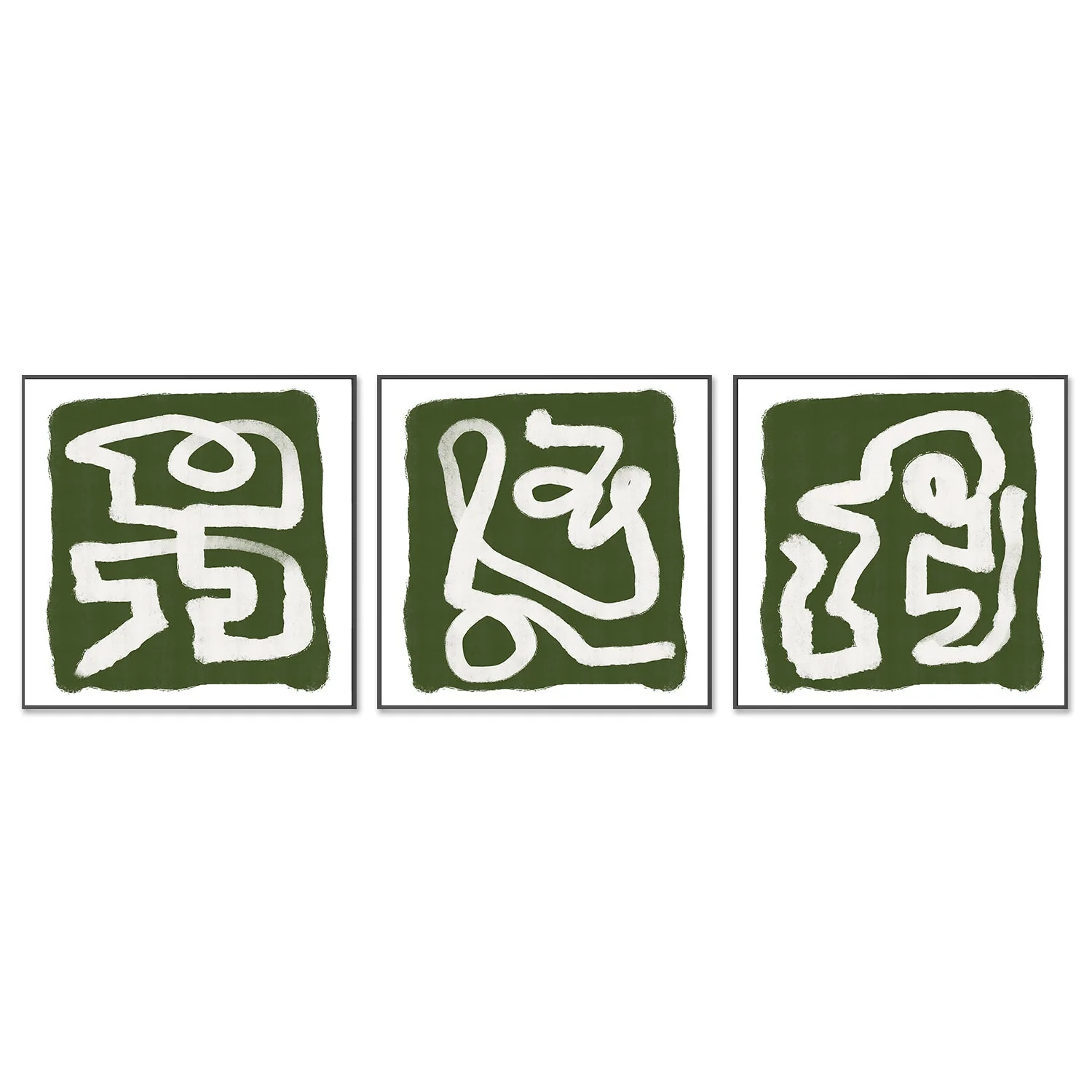Green Scribble, Style B,C & D, Set Of 3 - Image 3