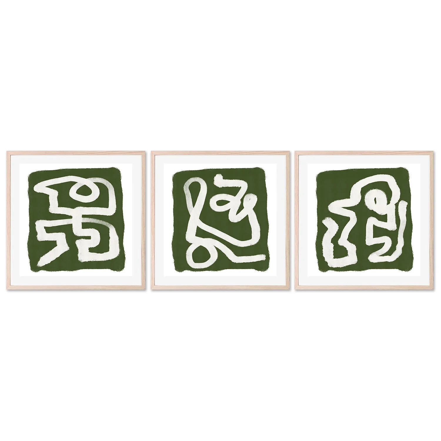 Green Scribble, Style B,C & D, Set Of 3 - Image 6