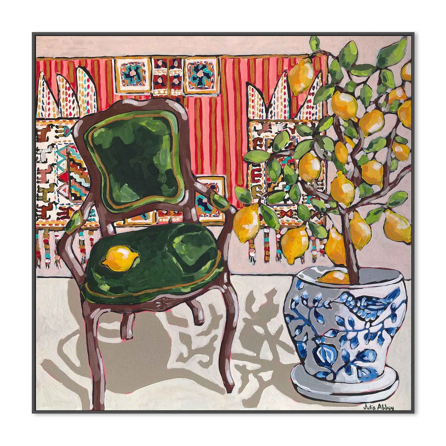 Green Velvet Chair - Image 3