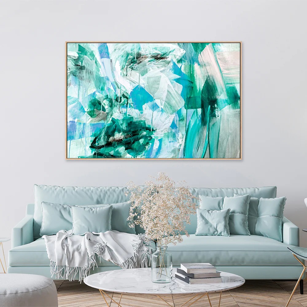 Green With Envy, Hand-Painted Canvas - Image 2