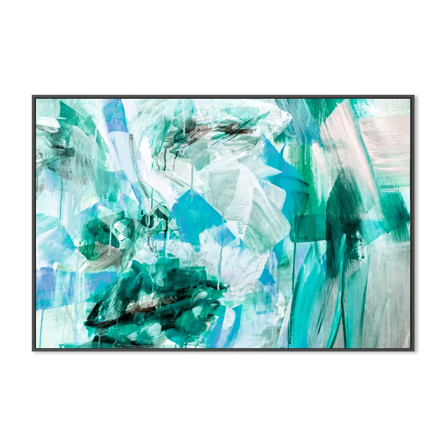 Green With Envy, Hand-Painted Canvas - Image 3