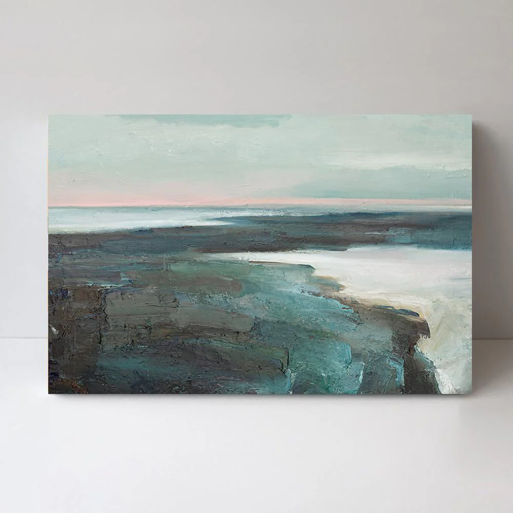 Greenland, Sea And Sky, Hand-Painted Canvas - Image 3